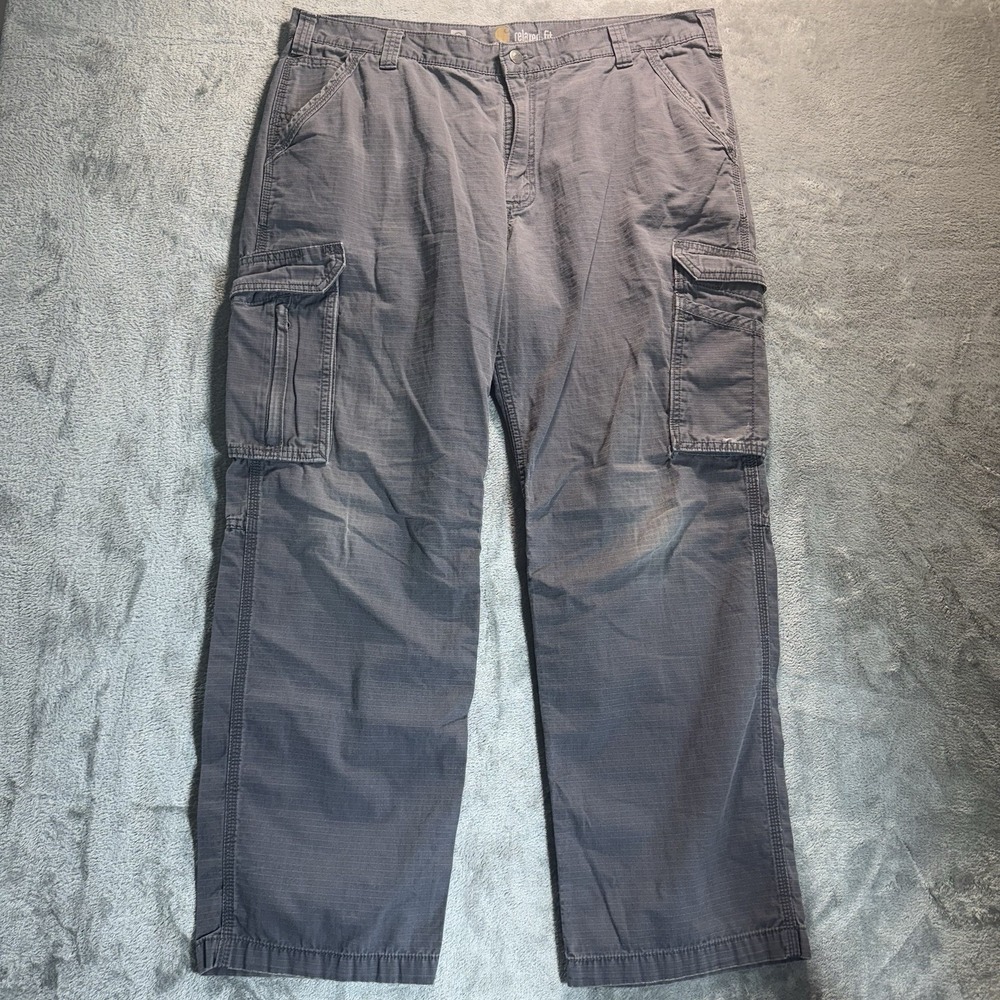 Carhartt Pants Gray Force Cargo Relaxed Fit Ripstop Workwear Utility 40x32